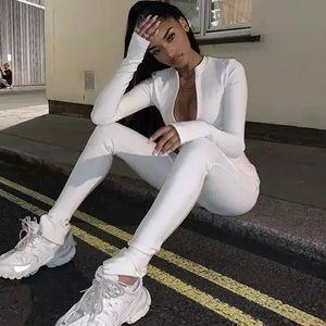 White Long sleeve Jumpsuit